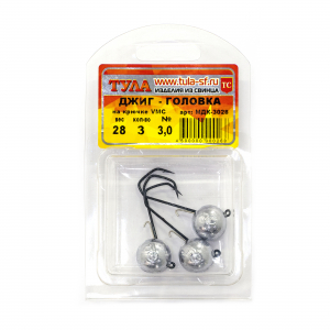 Тула Джиг-головка на крючке VMC №3/0 (10гр)